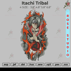 Itachi Tribal Embroidery, Embroidery File, Embroidery Design