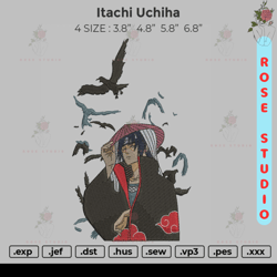 Itachi Uchiha Embroidery, Embroidery File, Embroidery Design