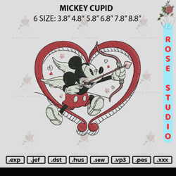 Mickey Cupid Embroidery File 6 sizes, Embroidery File, Embroidery Design