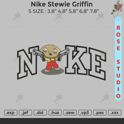 Nike Stewie Griffin, Embroidery File, Embroidery Design