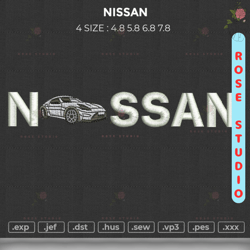 nissan, Embroidery File, Embroidery Design