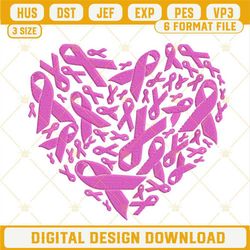 Breast Cancer Pink Ribbon Heart Machine Embroidery Design Files.jpg