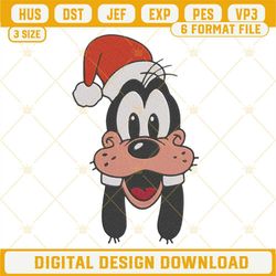 christmas goofy santa hat embroidery design file.png