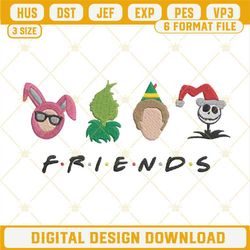 Christmas Movie Characters Embroidery Designs, Christmas Friends Embroidery Design File.jpg
