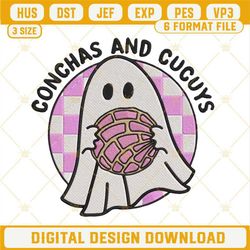 Conchas And Cucuys Mexican Ghost Embroidery Design Files.jpg