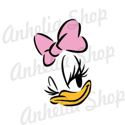 Cute Daisy Duck Face Disney SVG, Duck SVG