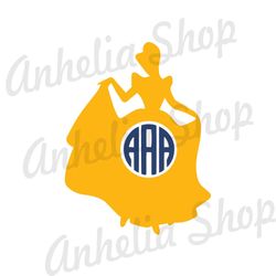 Disney Princess Cinderella Monogram SVG Silhouette