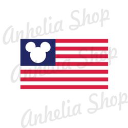 Mickey Mouse The US Flag SVG