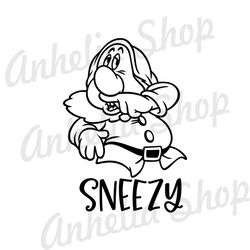 Sneezy Dwarfs The Snow White & 7 Dwarfs SVG