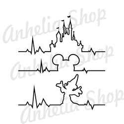 Heartbeat Magic Mickey Mouse Castle SVG