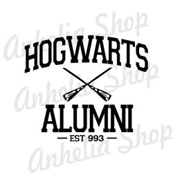 Hogwarts Wizard School Logo Alumni Est 993 SVG Cut File