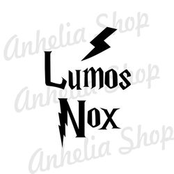 Harry Potter Lumos Nox Lightning Bolt Logo SVG Vector Files