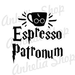 Espresso Patronum Harry Potter Coffee SVG Clipart