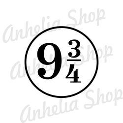 Platform 9 3/4 Harry Shop Number Sign SVG Cut Files