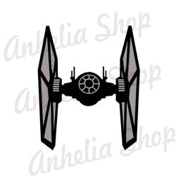 Star Wars Tie Fighter Space Ship Logo Vector SVG