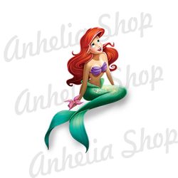 Disney Little Mermaid Princess Ariel Vector PNG