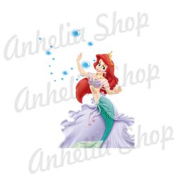 Little Bubble Princess Ariel The Little Mermaid PNG