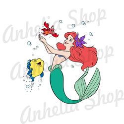 Bubble Princess Ariel And Friends Disney Design PNG