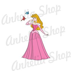 Disney Sleeping Beauty Princess Aurora and The Birds SVG