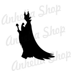 Disney Villain Maleficent Silhouette Clipart SVG