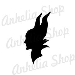 Maleficent Head Disney Sleeping Beauty Villain Silhouette SVG
