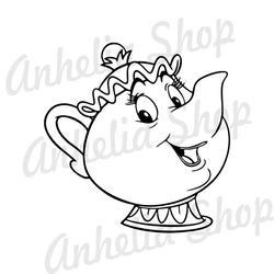 Disney Mrs. Potts Beauty and The Beast Character SVG