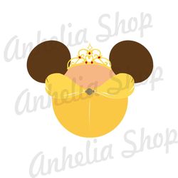 Disney Minnie Mouse Princess Belle Clipart SVG