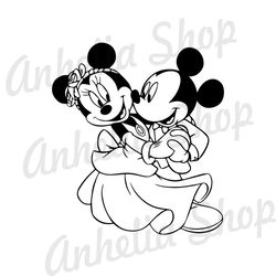 Disney Bride Minnie Groom Mickey Wedding Mouse SVG