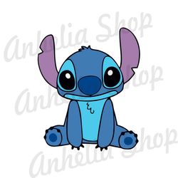 Disney Alien Dog Stitch Sitting Clipart SVG