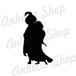 Disney Aladdin Princess Jasmine Silhouette Vector SVG