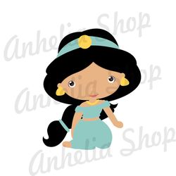 Cute Chibi Princess Jasmine Disney Aladdin PNG