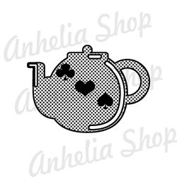 Alice In Wonderland Tea Party Tea Pot Silhouette SVG