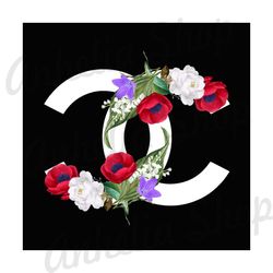 COCO Chanel Rose Flower White Logo SVG, Clothing and Fashioning Logo SVG, Silhouette6