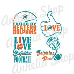 Miami Dolphins Bundle Svg, Miami Dolphins Svg, Sport Svg, Nfl Svg, Dolphins Svg, Dolphins Logo Svg, Dolphins Number One
