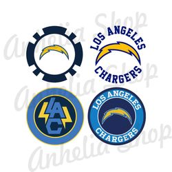 Los Angeles Chargers Rounds Logo SVG, Chargers Logo SVG, Sport Fan Clip Art Silhouette Sublimation