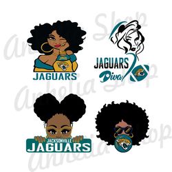 Jacksonville Jaguars Girl svg, Black Women Jaguars, NFL Team Girl Svg, Football Team Svg, NFL Svg, Digital Download