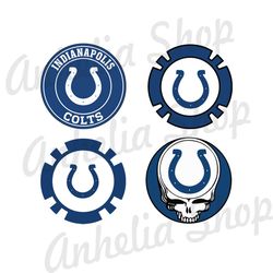 Indiana Polis Colts Round Logo SVG, Indianapolis Colts NFL SVG Logo Bundle, Football Fan Logo SVG Cricut Files