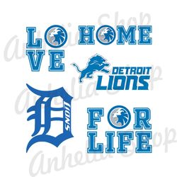 Detroit Lions, Detroit Lions svg, Detroit Lions clipart, Love Lions cricut, NFL teams svg, Football Teams svg