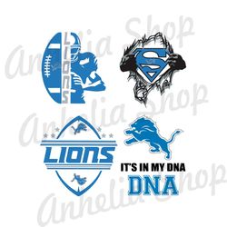 Detroit Lions SVG, Superman Logo Lions SVG, Lions Players SVG, Lions In My DNA SVG, Png Sublimation File