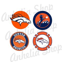 Denver Broncos SVG, Broncos Round Logo SVG, Broncos Football SVG, NFL SVG, Sport Teams Logo SVG