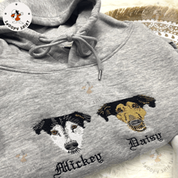 custom pet embroidery shirt from photo, personalized dog embroidered shirt, pet face shirt, crewneck, tee