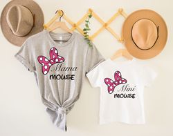 Mama Mouse Mini Mouse Shirt, Disney Mom Gift, Minnie Mouse Shirt, Disney Family Shirt, Disney Trip, Mothers Day Shirt, G