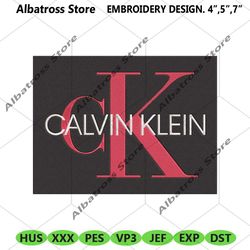 calvin klein ck red black box embroidery design download