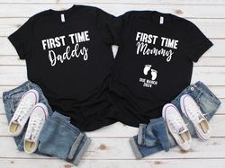 Mom And Dad Matching Shirt, Couples Pregnancy Announcement, First Time Daddy, First Time Mommy, Baby Reveal Sweatshirt,