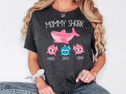 Mommy Shark Shirt, Personalized Mom Shirt, Mama Shark, Gift For Mom, Mothers Day Gift, Funny Mom Sweatshirt, Mommy With
