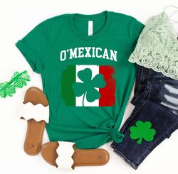 omexican shirt, funny mexican irish t-shirt, st patricks day mexican shirt, men shamrock shirt, st pattys day outfit wom
