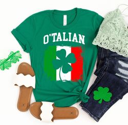 OTalian Shirt, Italian Irish Sweatshirt, St Pattys Day Outfit For Women, Shamrock Shirt, Italy Flag Colors, St Patricks