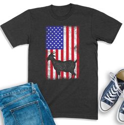 Patriotic Goat Shirt, 4th Of July Shirt, American Flag Goat T-Shirt, Goat Lover Sweatshirt, Goat USA Flag, Goat Shirt Me