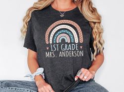 Personalized Rainbow Teacher Shirt, Gift For Teacher, Teacher Life, Teacher Sweatshirt, Rainbow Teacher, Teacher Name, T