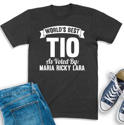 Worlds Best Tio Shirt, Personalized Uncle Shirt, Spanish Uncle Sweatshirt, Tio Gift From Nephew, Uncle Tee From Niece, C